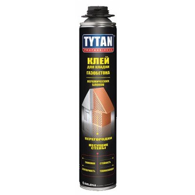 Клей пена для кладки газобетона Tytan 870мл