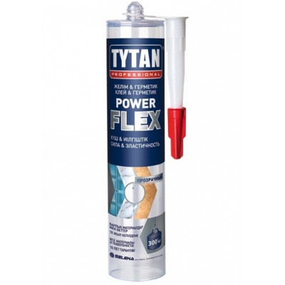 Клей герметик Tytan POWER FLEX 290мл безбарвний