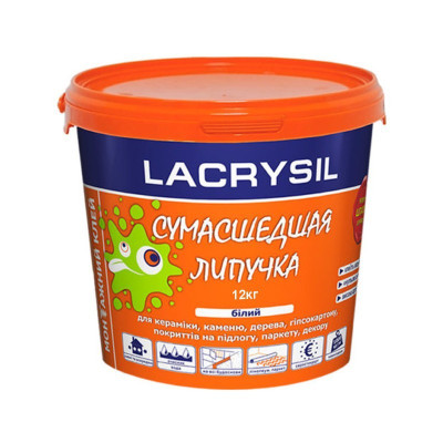 Клей LACRYSIL Скажена Липучка білий 12кг