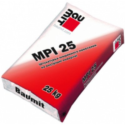 Стартовая цементно-известковая штукатурка Baumit MPI 25, 25кг