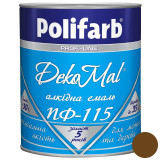 Алкідна емаль Polifarb DekoMal ПФ-115 горіх світлий 0,9 кг