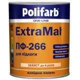 Эмаль алкидная для пола Polifarb ExtraMal ПФ-266 жовто-коричневий 2,7кг