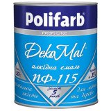 Алкідна емаль Polifarb DekoMal ПФ-115 білий 0,9 кг