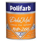 Алкидная эмаль для деревянных полов Polifarb DekoMal ПФ-266 жов.кор. 0,9кг
