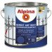 Емаль алкідна кольорова з молотковим ефектом Alpina Direkt auf Rost Hammerschlageffekt (чорний) 2,5л