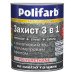 Грунт-емаль з молотковим ефектом Polifarb Захист 3в1 коричневий 0,7 кг