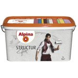 Краска структурная белая матовая с кварцевым песком Alpina Effekt Structur CE 5л