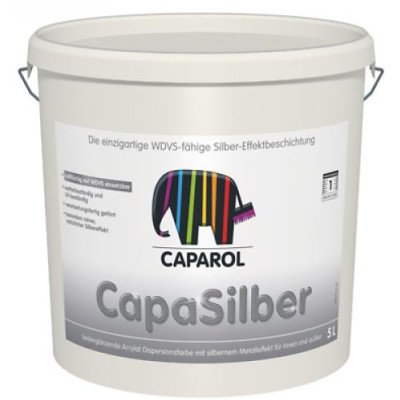 Краска структурная дисперсионная с металлическим блеском Capadecor CapaSilber 5л