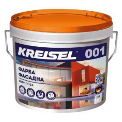 Краска фасадная Акриловая KREISEL База D 15л