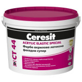 Краска латексная супер Ceresit СТ44 10л ACRYLIC ELASTIC SPECIAL