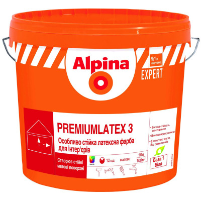 Фарба латексна Alpina EXPERT Premiumlatex 3 E.L.F. B3 2,35л