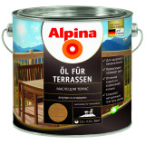 Масло водоотталкивающее для дерева Alpina Oel Terrassen Dunkel/ темн. 0,75л