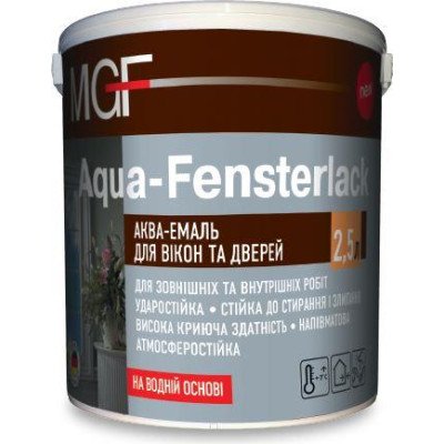 Акваэмаль для окон и дверей Aqua-Fensterlack MGF 2,5л