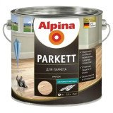 Лак паркетный алкидный усиленный полиуретаном Alpina Parkett SM шелковисто-матовый 2,5л
