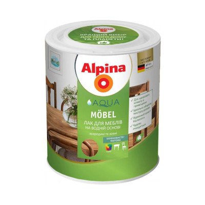 Лак мебельный акриловый Alpina Aqua Mobel /мат. 0,75л