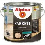 Лак паркетный алкидный усиленный полиуретаном Alpina Parkett матовый 2,5л