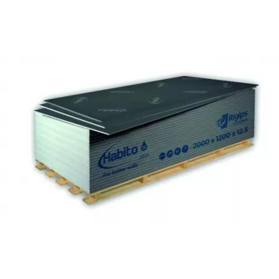 Гипсокартон RIGIPS PRO HABITO HYDRO 1200x2000x12,5