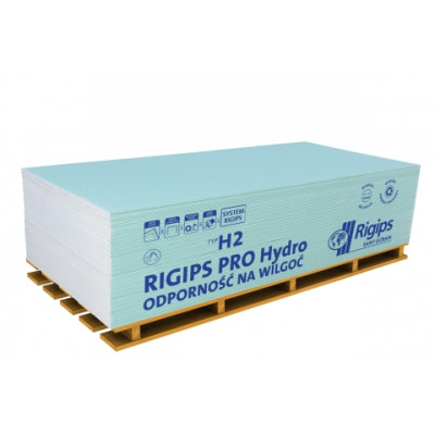 Гіпсокартон RIGIPS PRO Hydro typ H2 вологостійкий потолочний 1200x3000x9,5