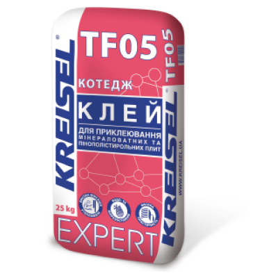 Клей для приклеивания минераловатных и пенополистирольных плит Kreisel TF05 25кг