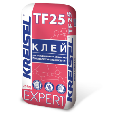 Клей для приклеивания и армирования пенополистирольных плит Kreisel TF25 25кг