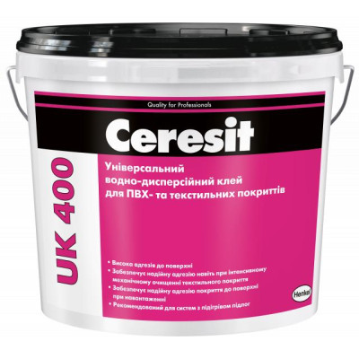 Клей для ПВХ и текстильных покрытий Ceresit UK400 14кг