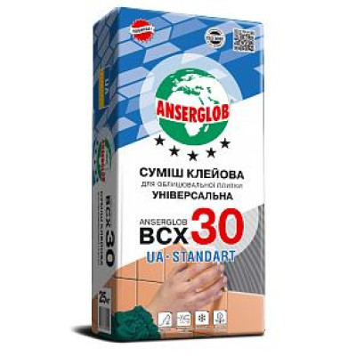 Клей для плитки Anserglob ВСХ30 25кг