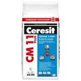 Клеящая смесь для керамогранита Ceresit СМ 11+ 5кг Ceremic Gres