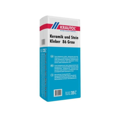 Клей Krautol Keramik und Stein Klebe 86 Grau 25кг