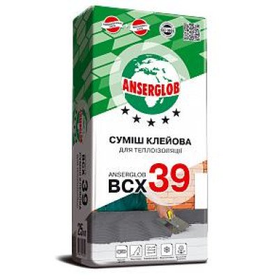Клей для приклейки теплоизоляции ВСХ39 25кг