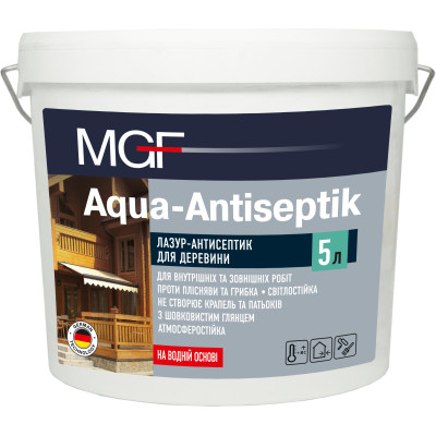Лазур антисептик MGF Aqua Antiseptik білий 5л