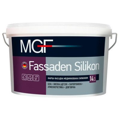 Краска фасадная модифицированная силиконом MGF Fassaden Silikon M790 14кг