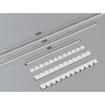 Профиль KRAFT Fortis GLK-15 600*25*15мм RAL 9003