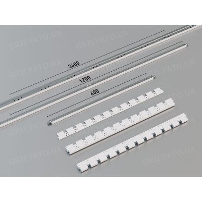 Профиль KRAFT Fortis GLK-15 3600*38*15мм RAL 9003