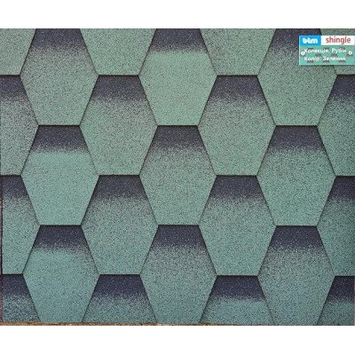 Бітумна черепиця BTM Shingle Rubin Зелений 2,94м²