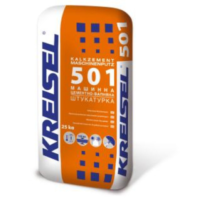 Штукатурка цементно-известковая машинная KREISEL KALKZEMENT-MASCHINENPUTZ 501 25кг